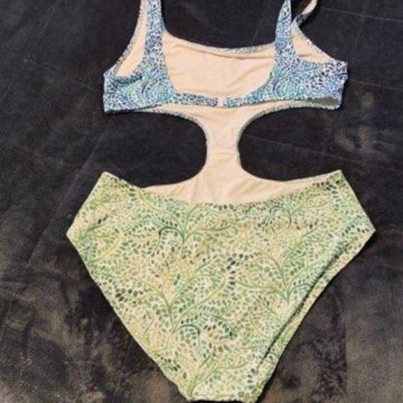 Solid And Striped The Bailey Painted Floral Knot One-Piece Swimsuit XXL - Picture 3 of 7